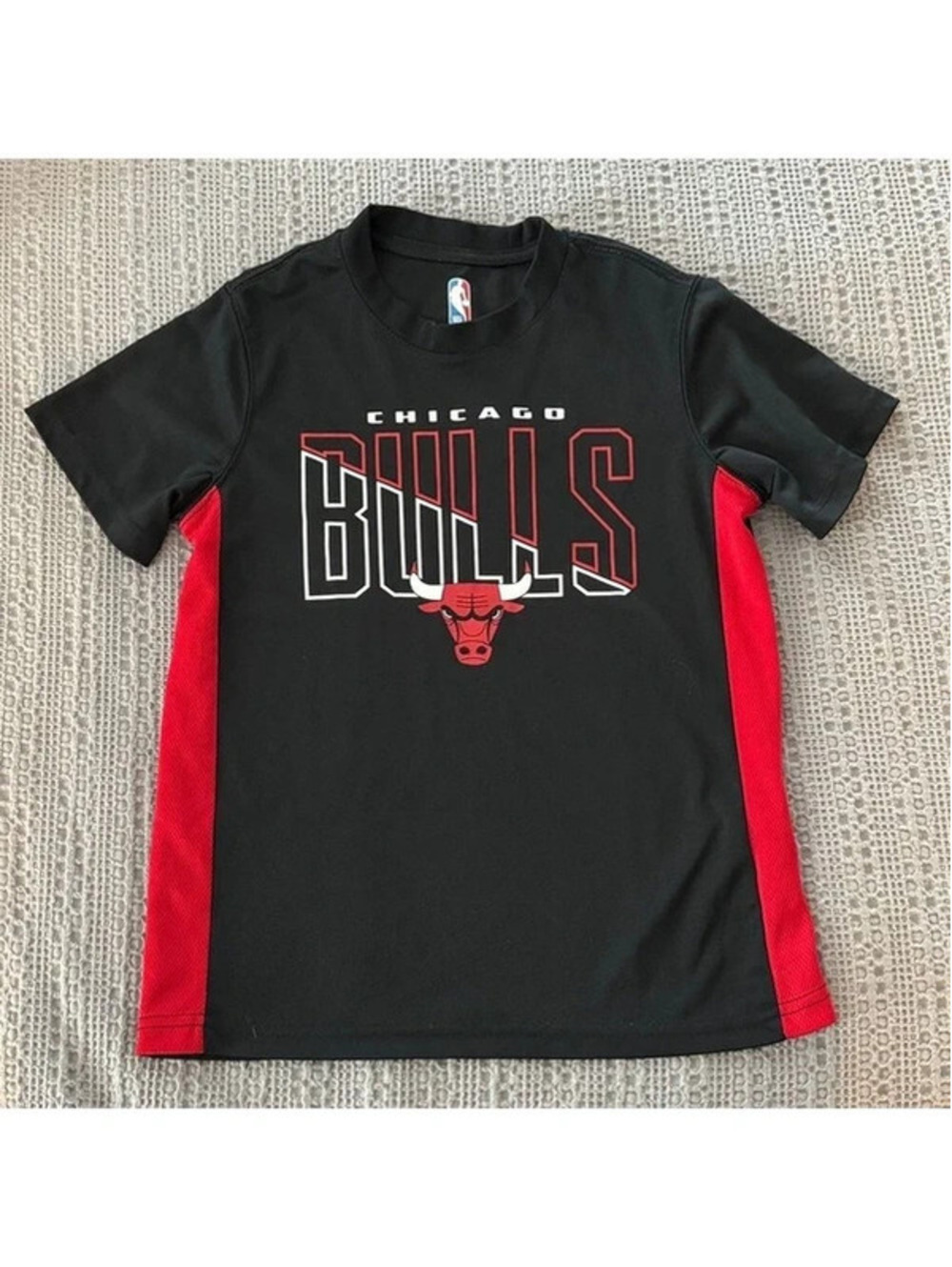 NBA Black Chicago Bulls short sleeve crewneck tee [SAN0358]
